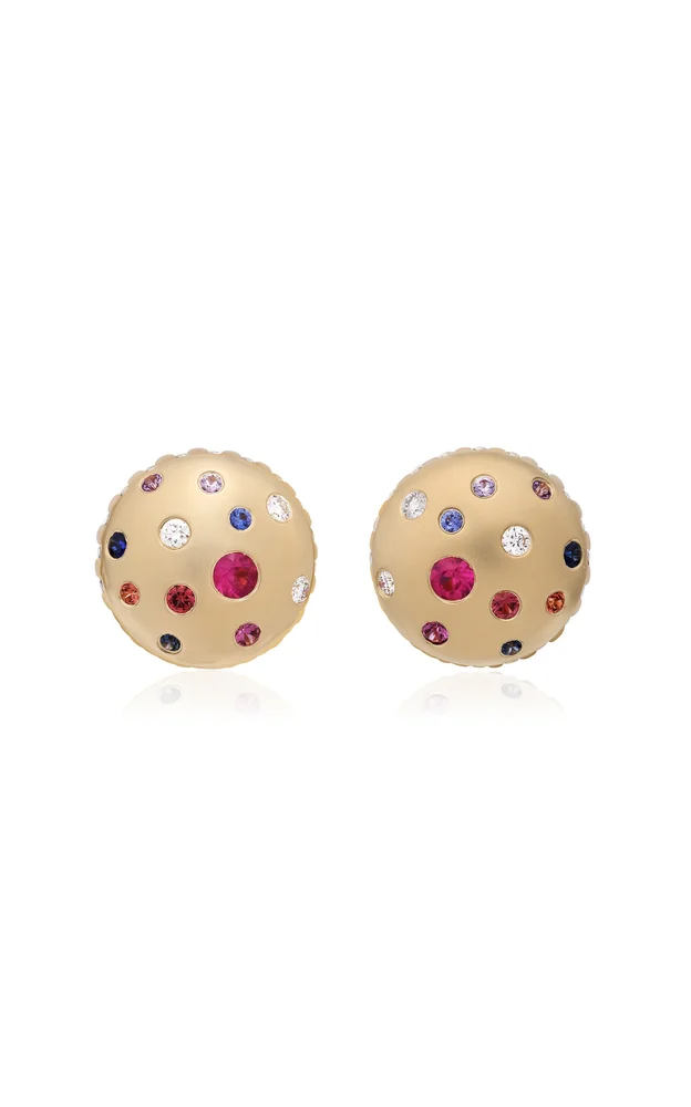 Toadstool Confetti Sapphire Earrings