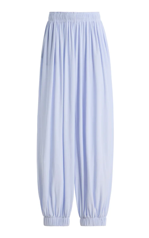 Lay1 Gathered Crepe Wide-Leg Pants