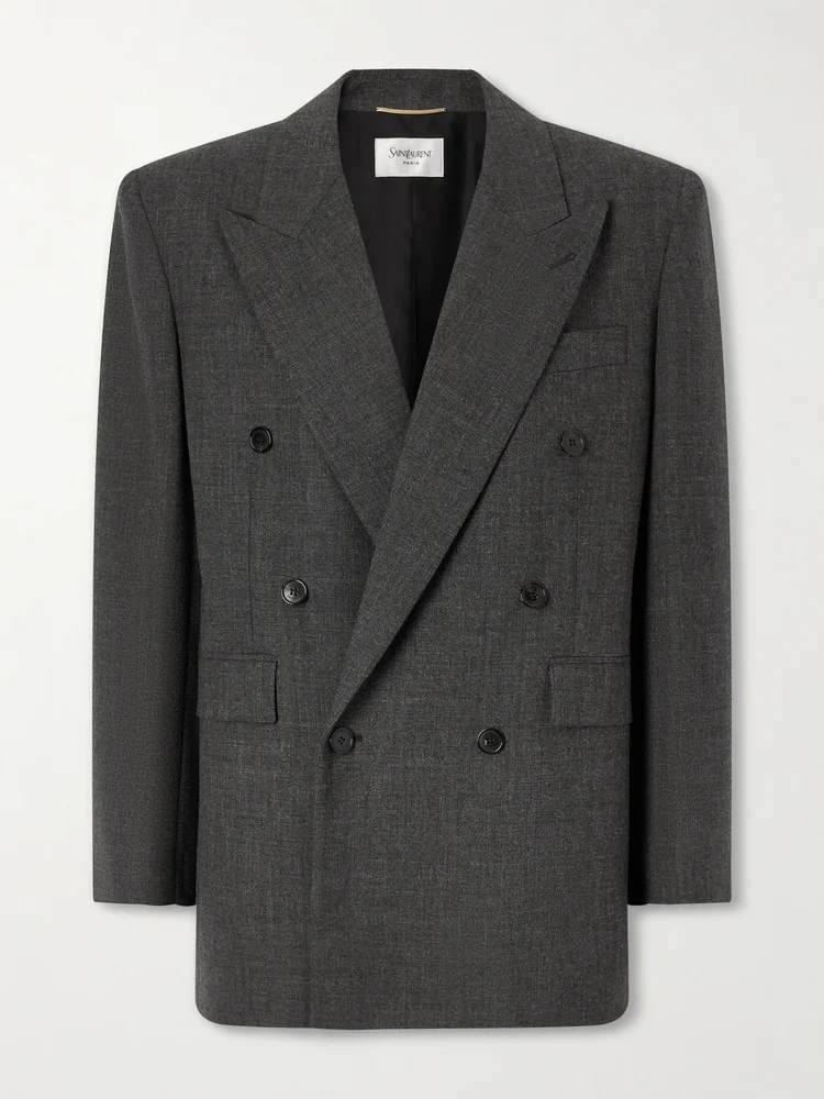 Wool double-breasted blazer