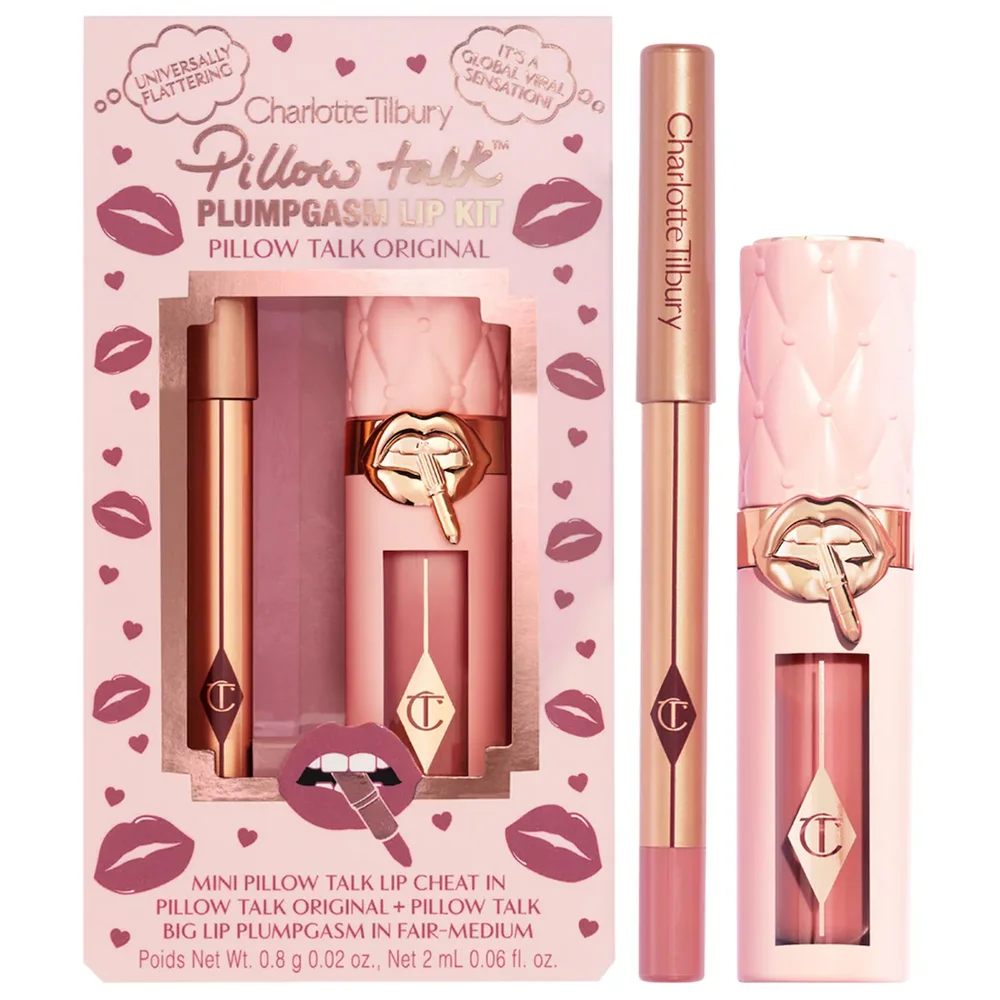 Mini Pillow Talk Plumpgasm Lip Liner and Lip Gloss Set in Pillow Talk