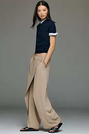 Whiteroom + Cactus Wrap Front Trouser Pants