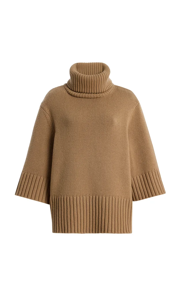 Funnel-Neck Cashmere Sweater