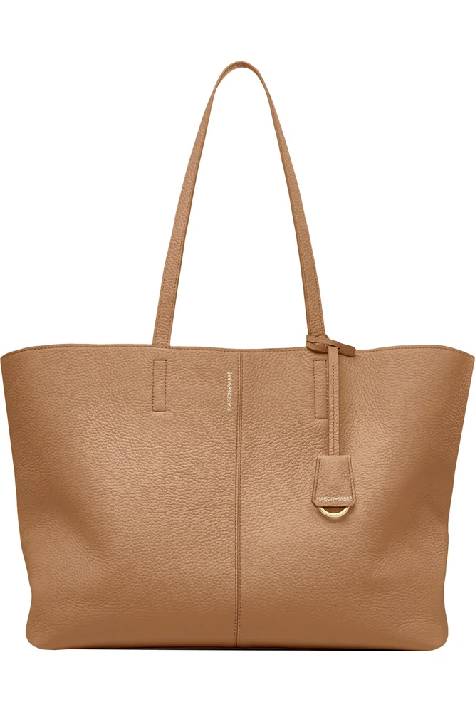 Large Leather Snap Soft Tote