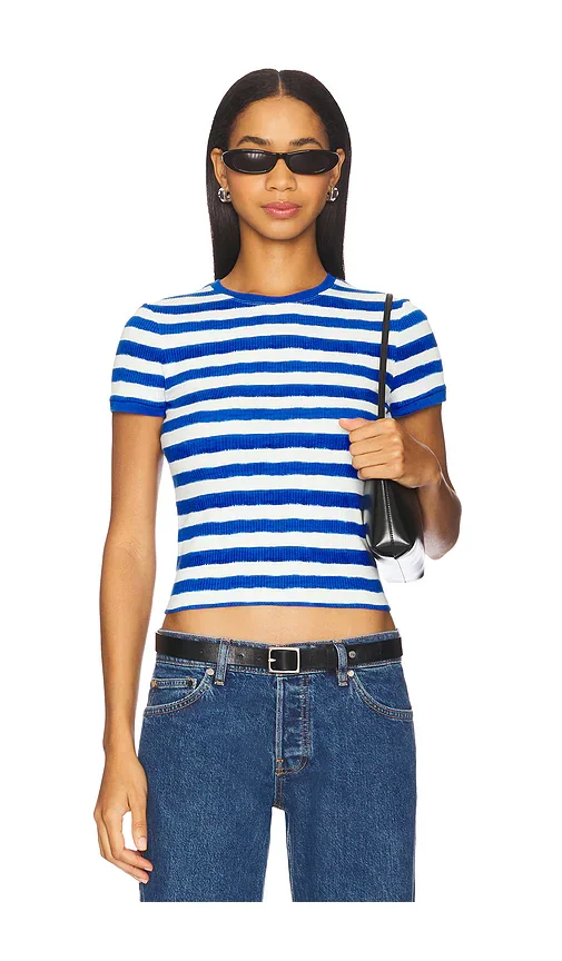 MERCERISED SHOULDER PAD TEE