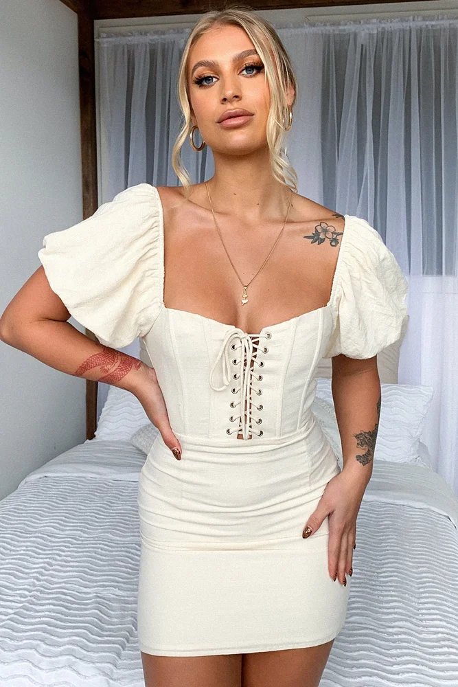 Sheila Dress, Beige