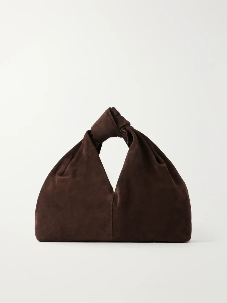 Helga knotted suede clutch