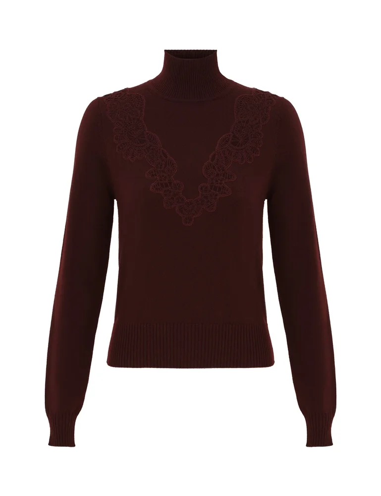 Valiant Merino Lace Turtleneck