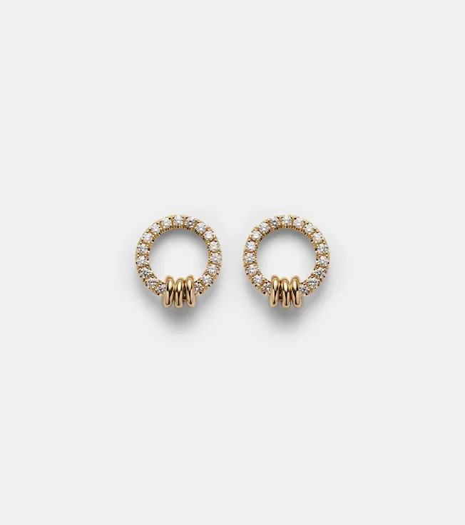 Sidra 18kt gold earrings with diamonds