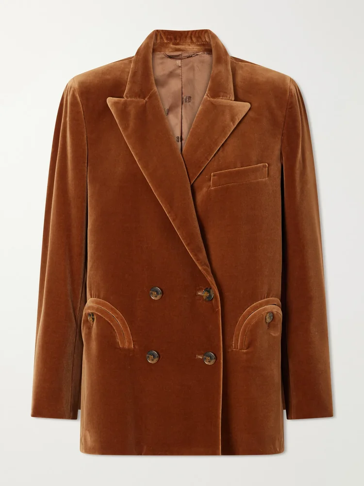 Everynight cotton-velvet blazer