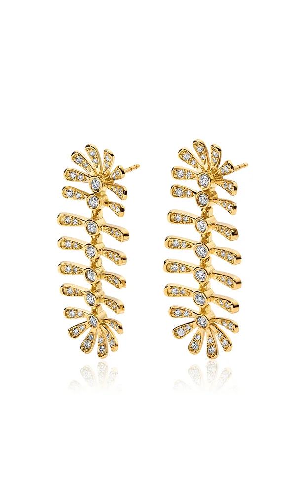 Metropolis 18K Yellow Gold Diamond Earrings