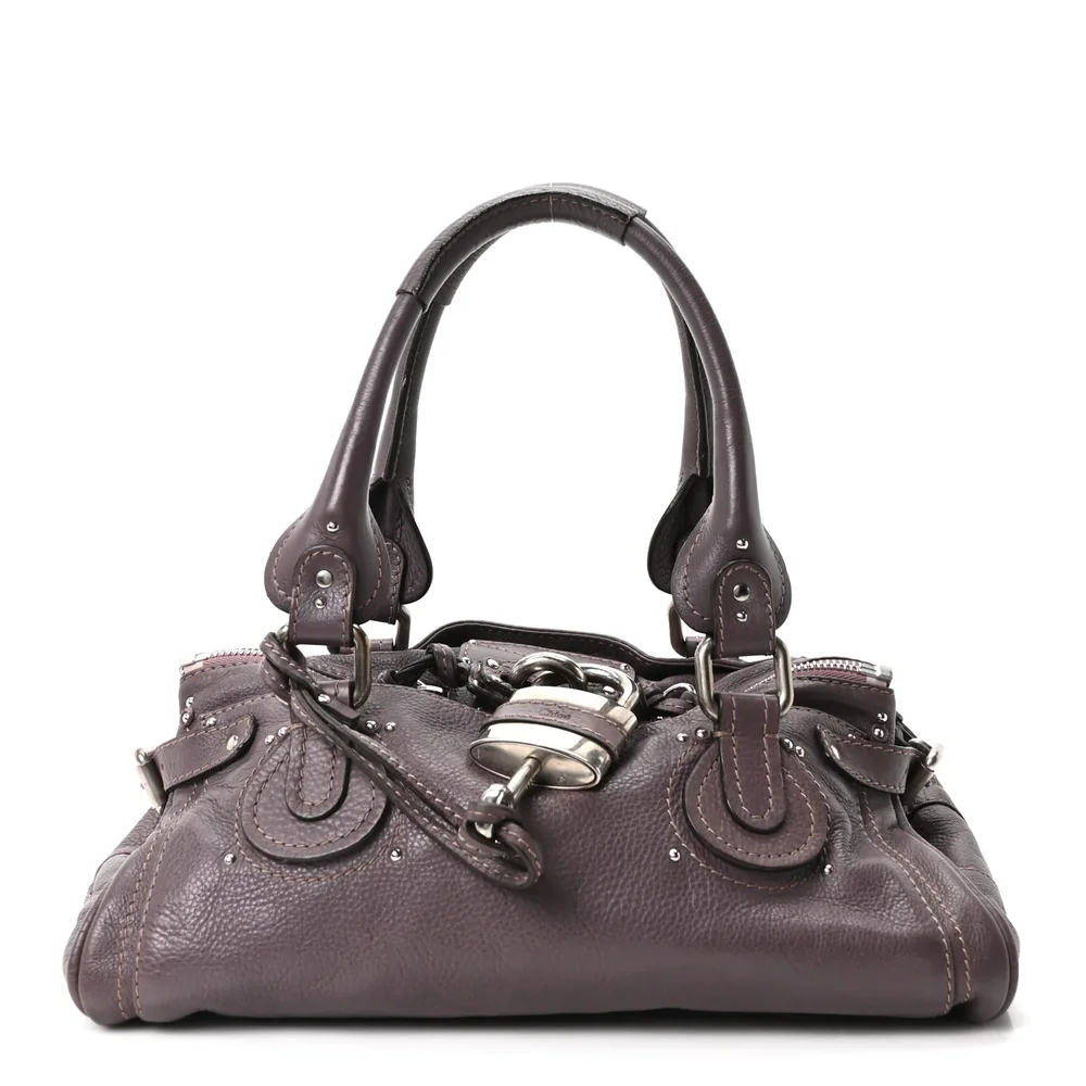 Pre-Owned Calfskin Medium Paddington Satchel, Purple