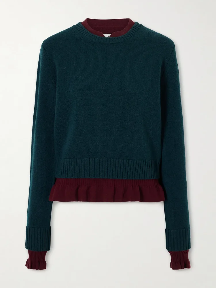 Layered wool sweater