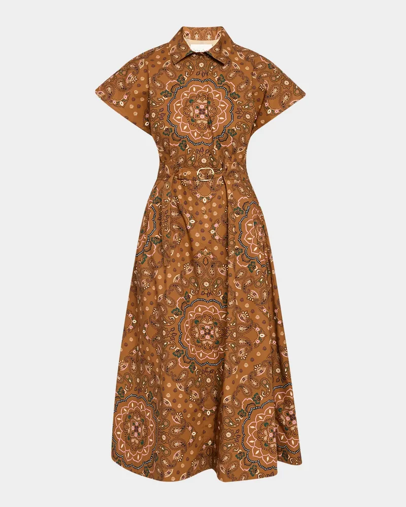 Sawyer Floral Cotton Poplin Midi Shirtdress