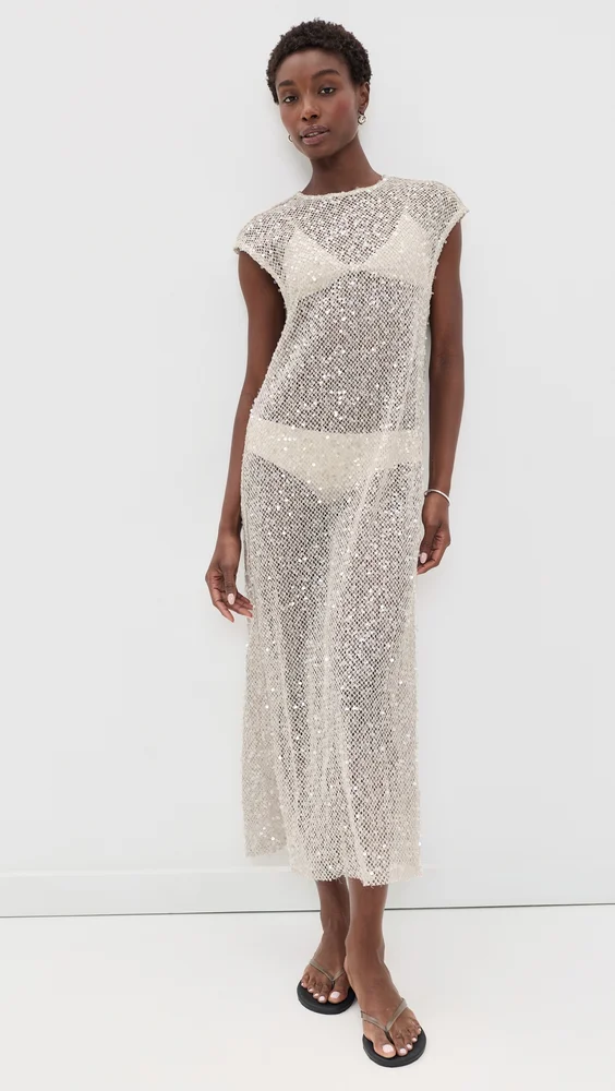 Sabre Sequin Midi Dress