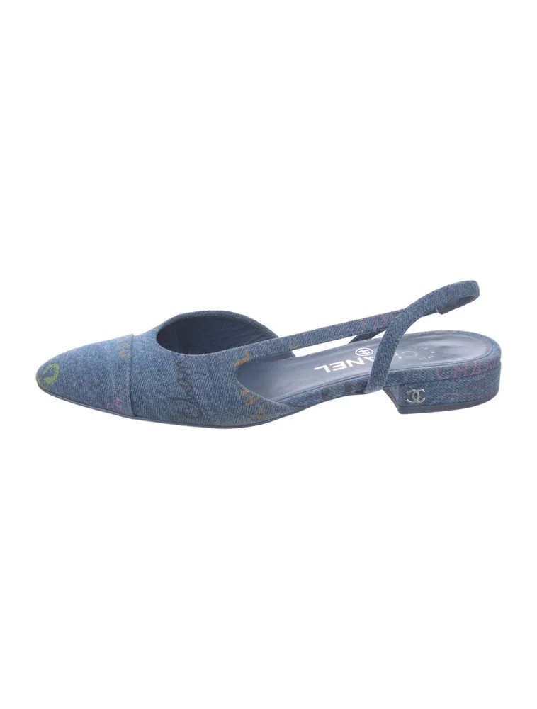 2022 Denim Mood Slingback Flats