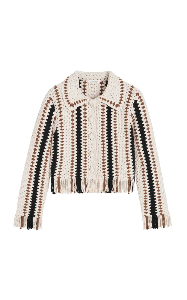 Natalia Cotton Crochet Knit Top
