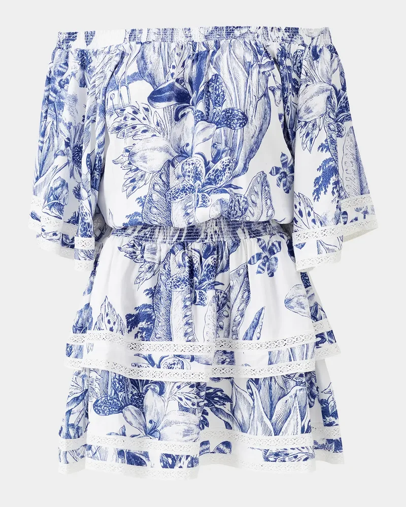 Micha Floral Off-Shoulder Mini Dress