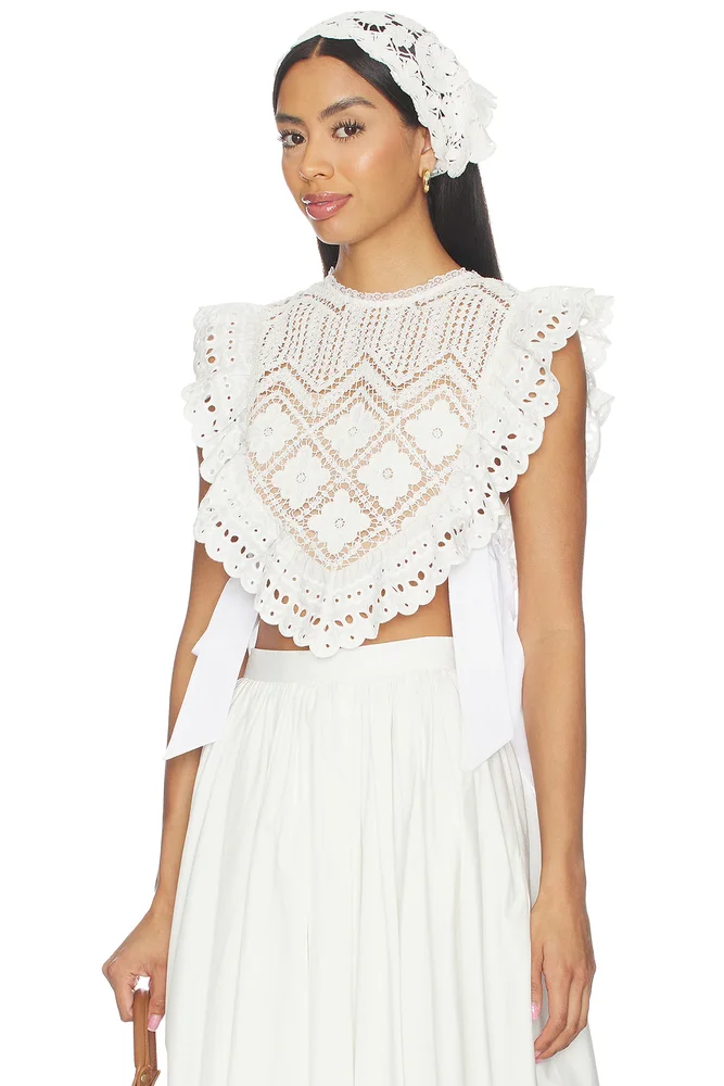 White Crochet Lace Crop Top