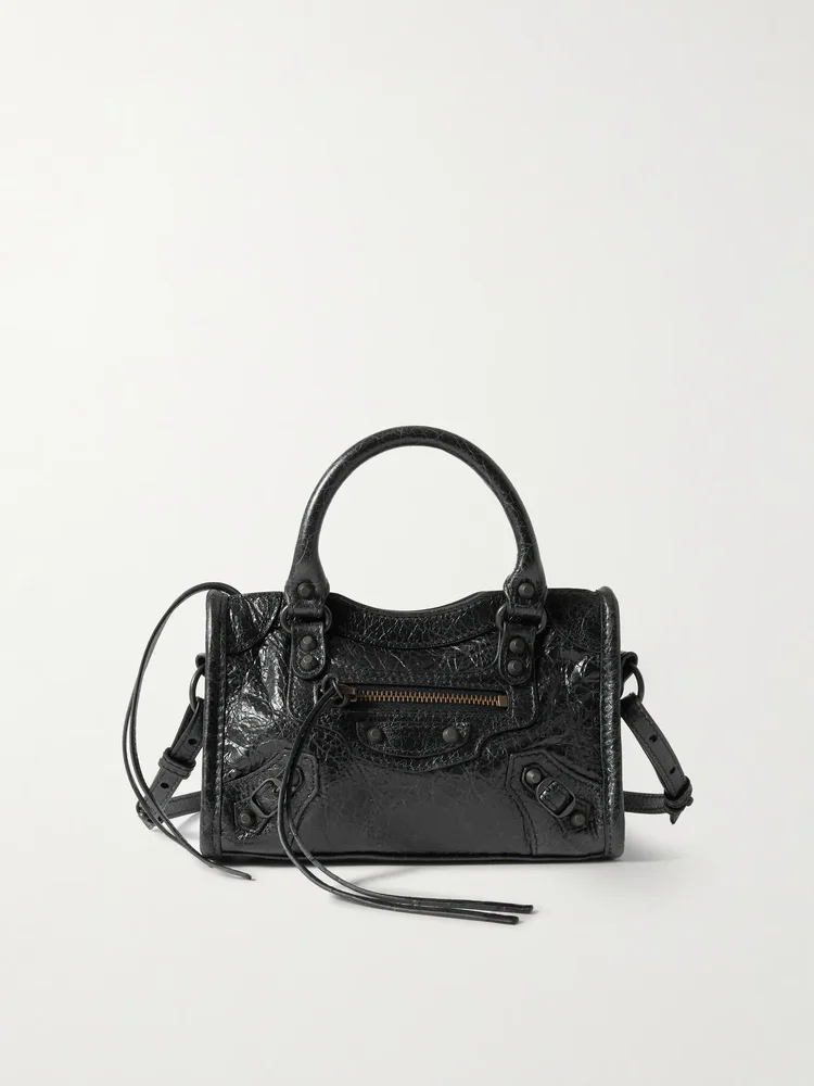 Le City Nano textured-leather tote