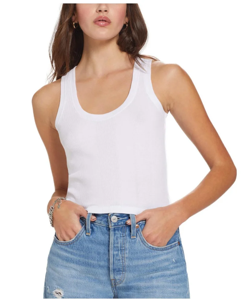 Variegated Rib Crop Tank Top