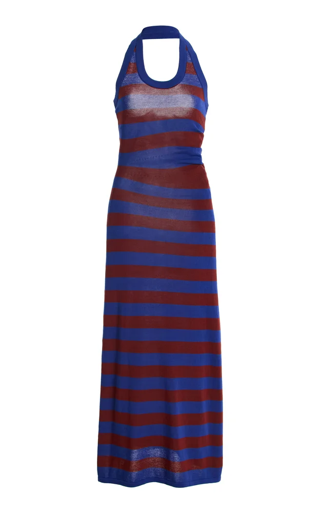 Frann Striped Cotton Maxi Dress