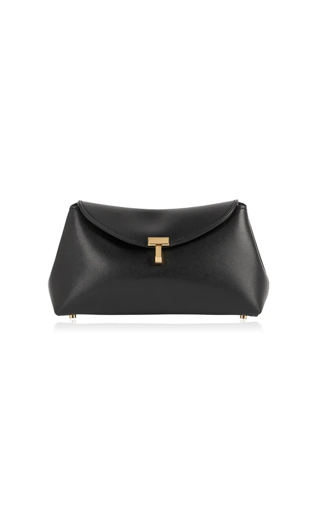 Mini T-Lock Leather Clutch