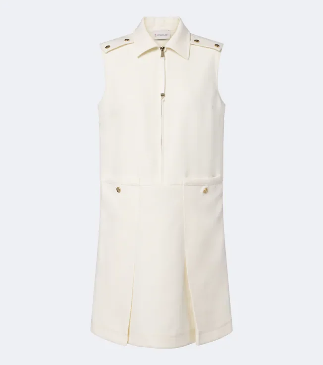 Virgin wool gabardine minidress