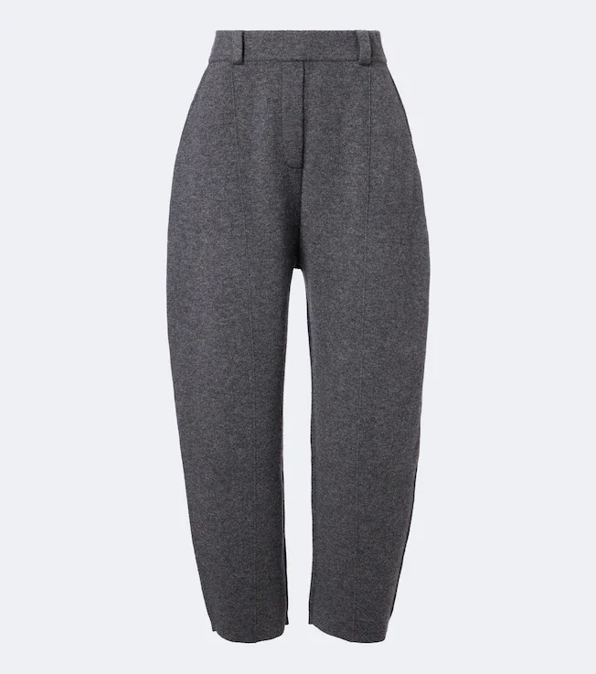 Wrenda cashmere barrel-leg pants