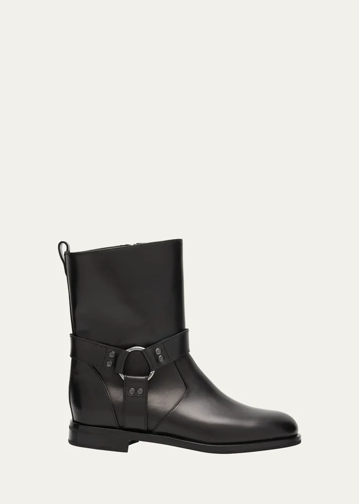 Calica Leather Moto Ankle Booties