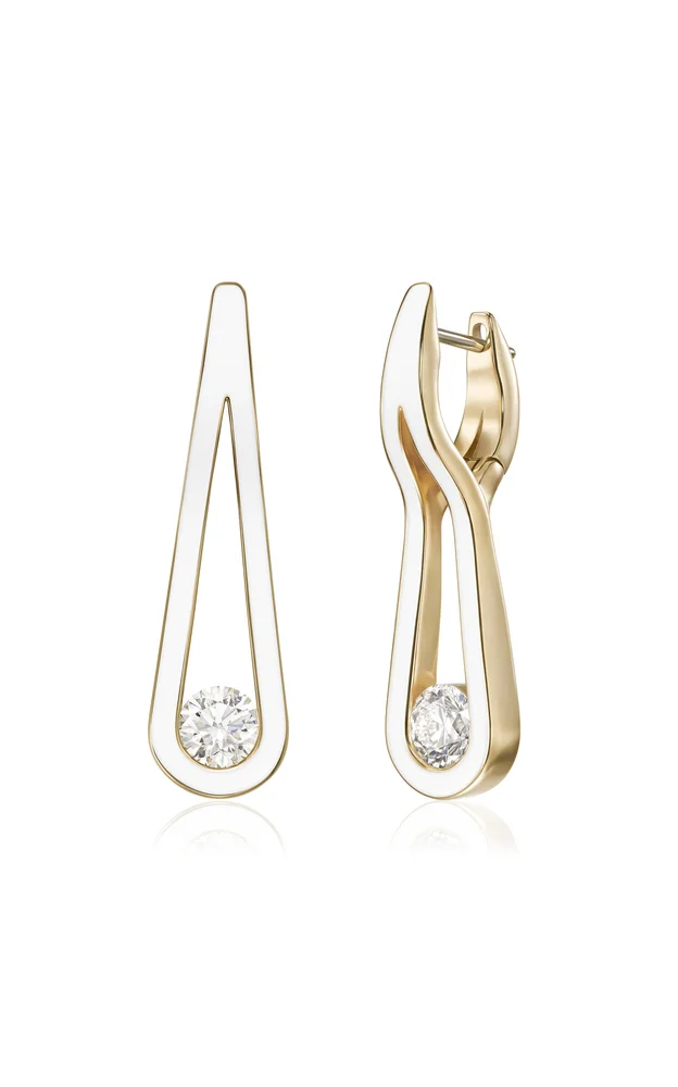 Daphne Large 18K Yellow Gold Diamond Earrings