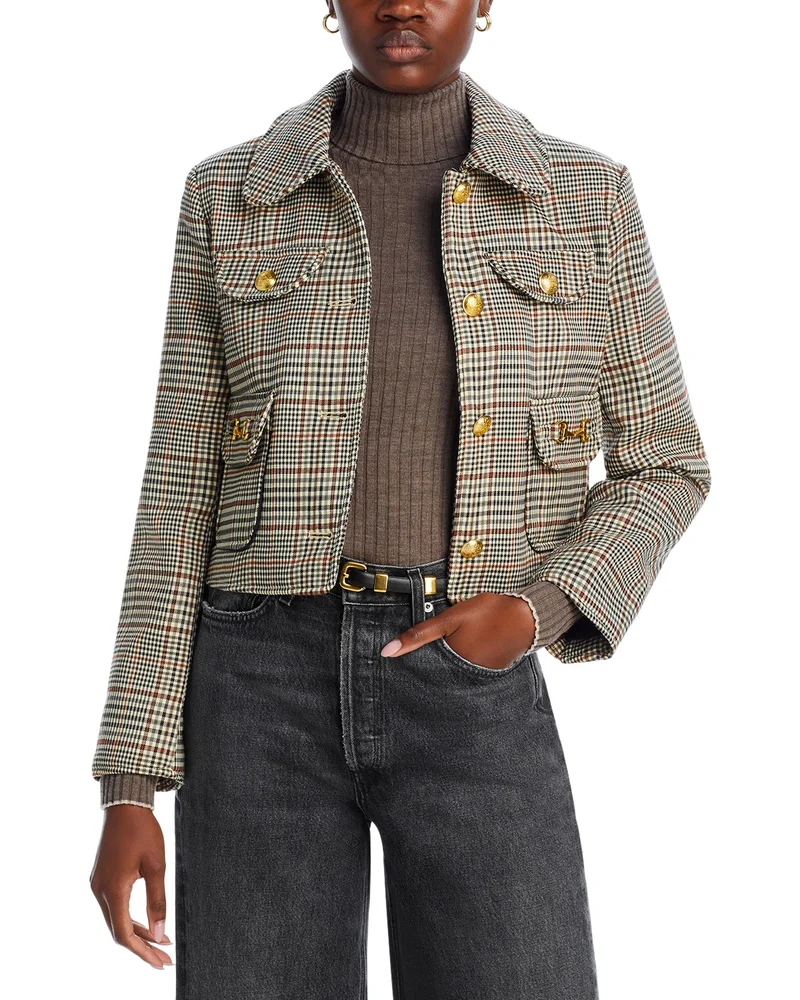Plaid Four Pocket Jacket