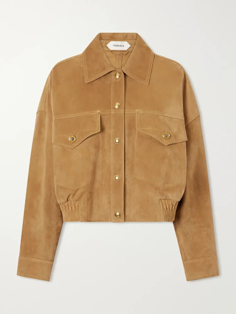 Suede blouson jacket