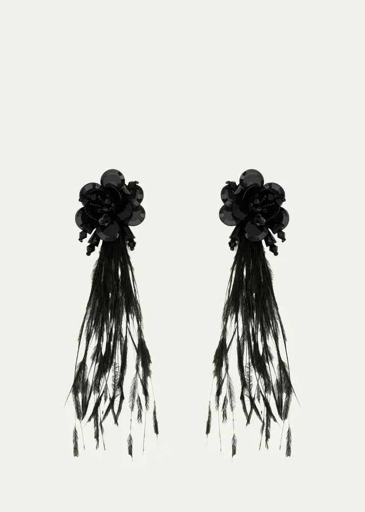 Feather Fringe Earrings