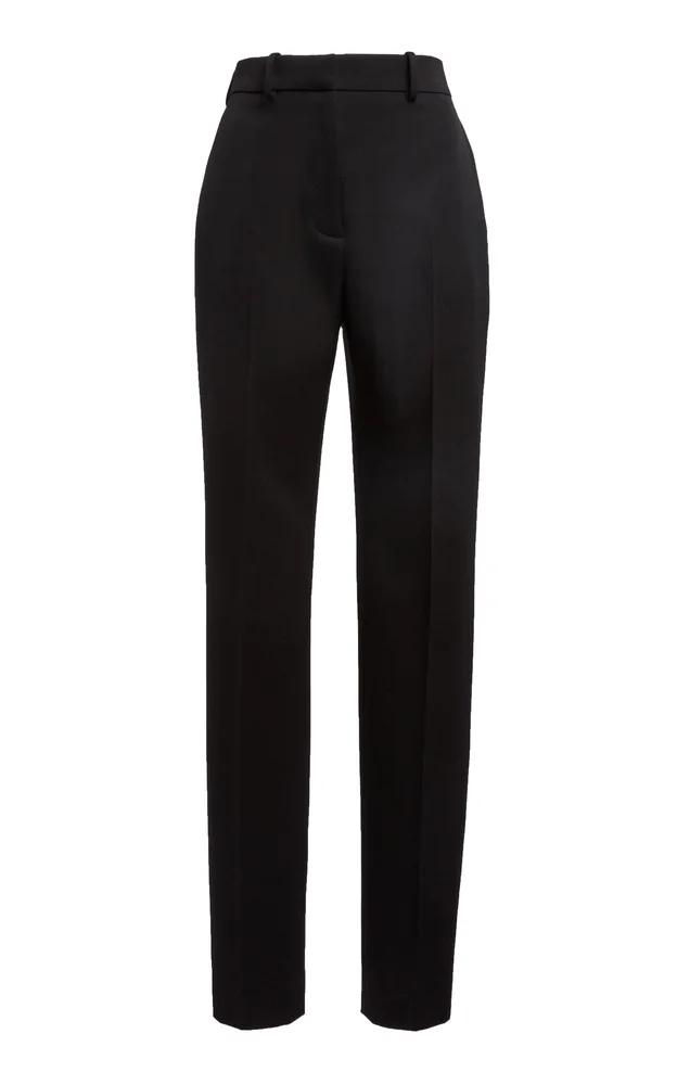 Wool Skinny-Leg Cigarette Pants