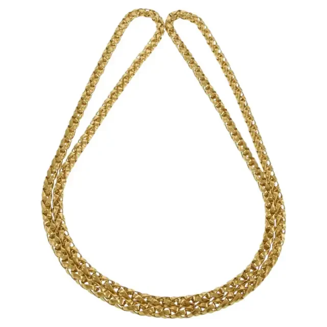 Vintage 1970s Cartier Twisted Gourmette Link 37-inch Necklace
