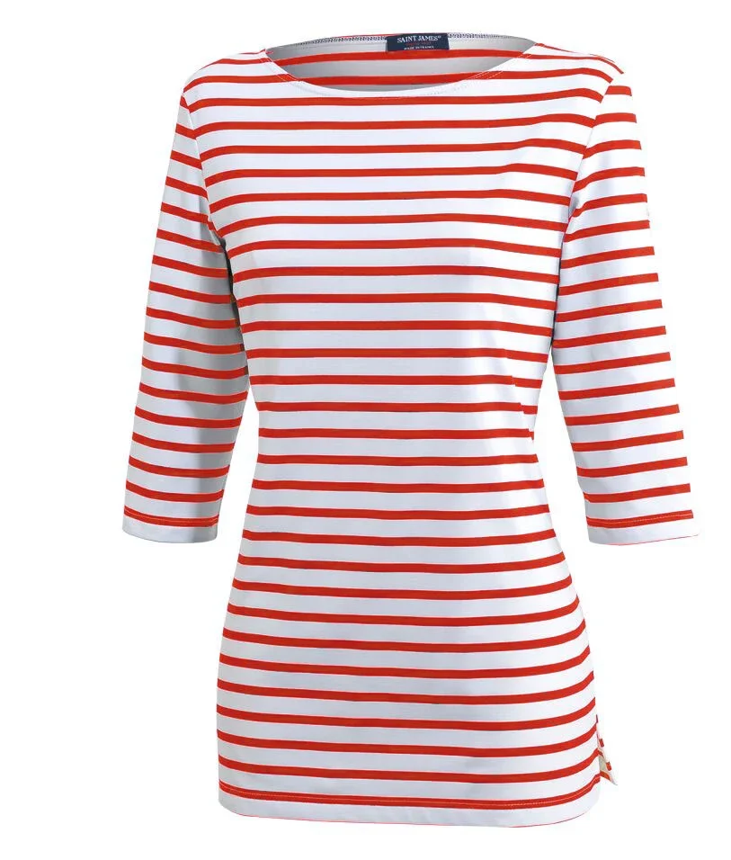 PHARE Anti-Uv Striped Tunic (WHITE / CHERRY)