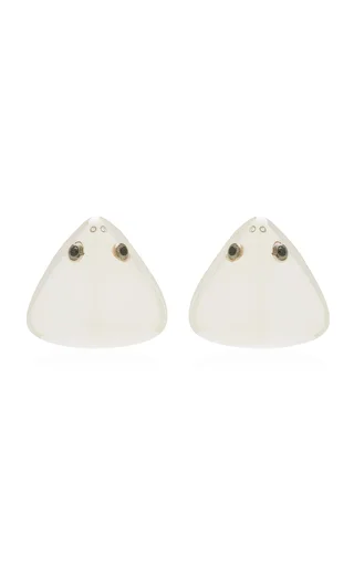 White Gold Diamond Toothed Shark Hoop Earrings