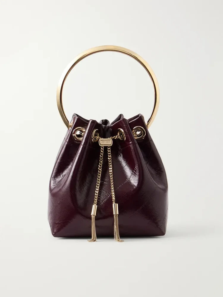 Bon Bon eel-effect leather bucket bag
