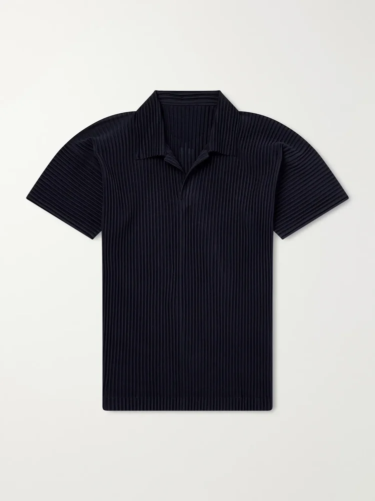 Pleated Polo Shirt