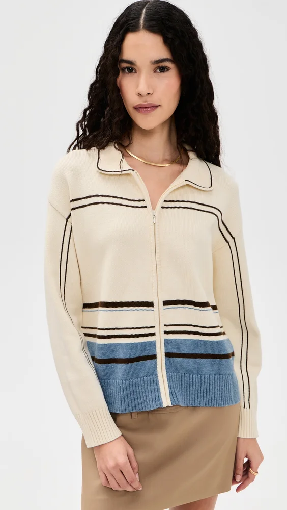 Enzo Zip Up Cashmere Sweater