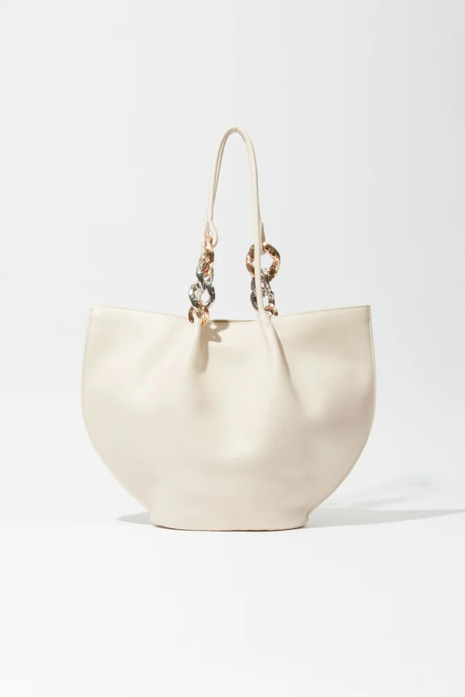 Arlo Chain Pebble Leather Tote