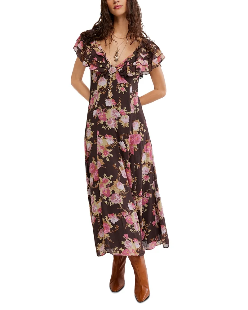 Forsythia Printed Maxi Dress