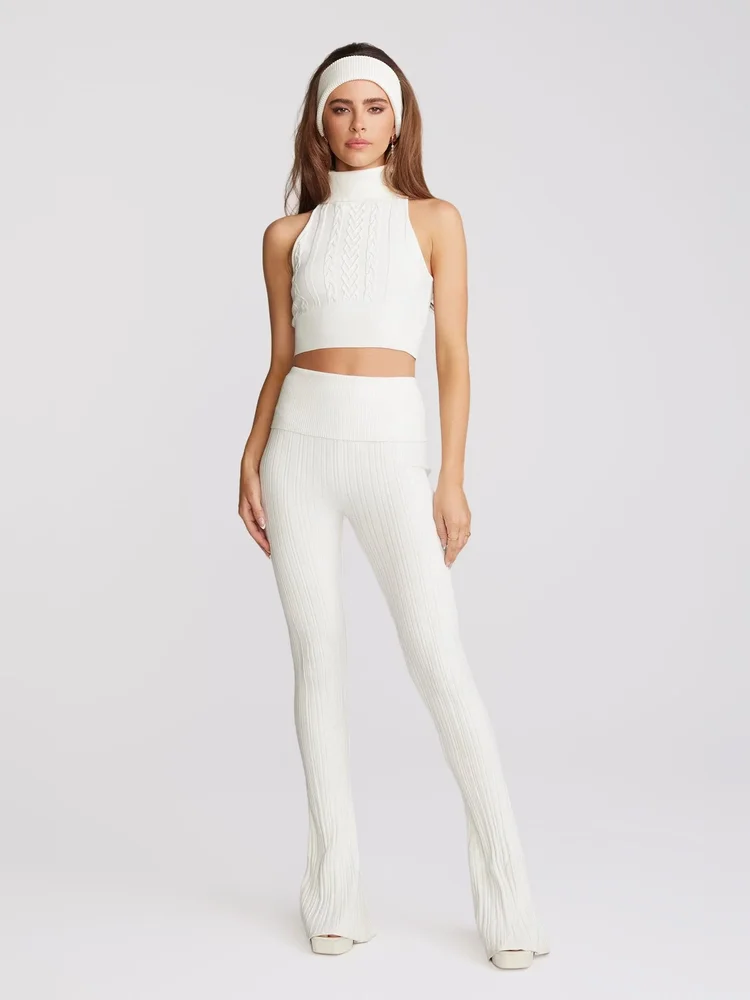 Janelle Knit Pants (White) (Final Sale)