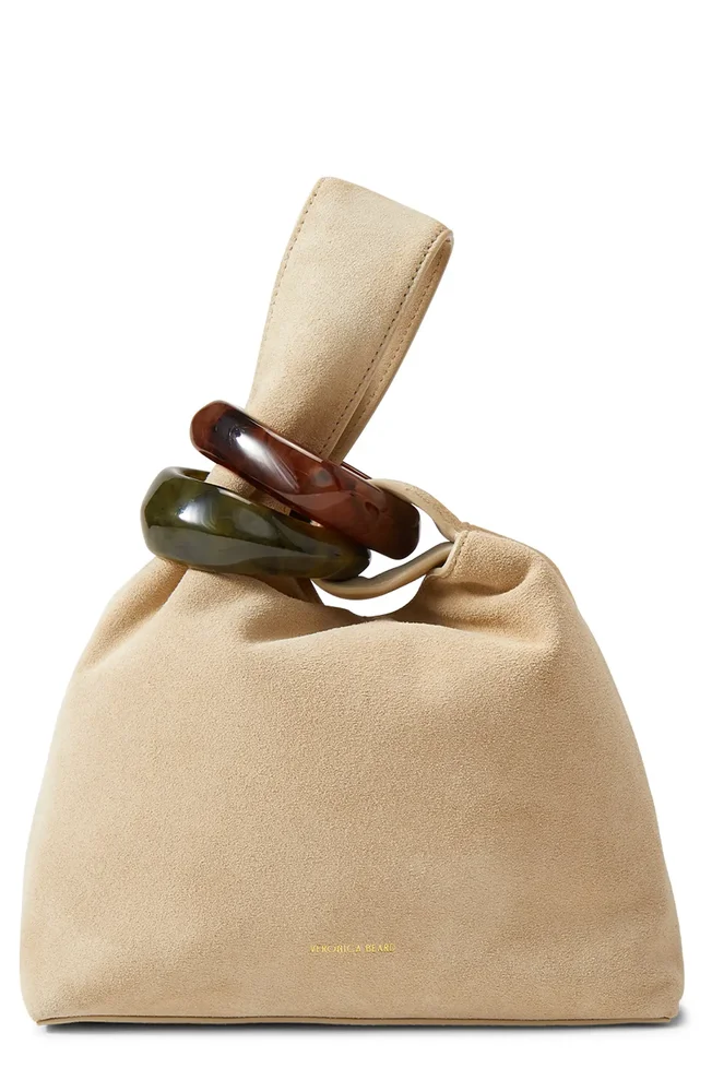 Suede Swing Top Handle Bag