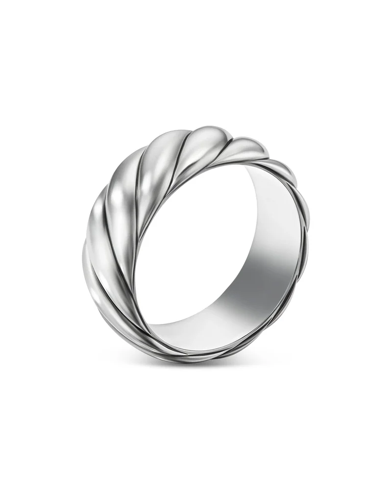 Sterling Silver Sculptured Cable Band