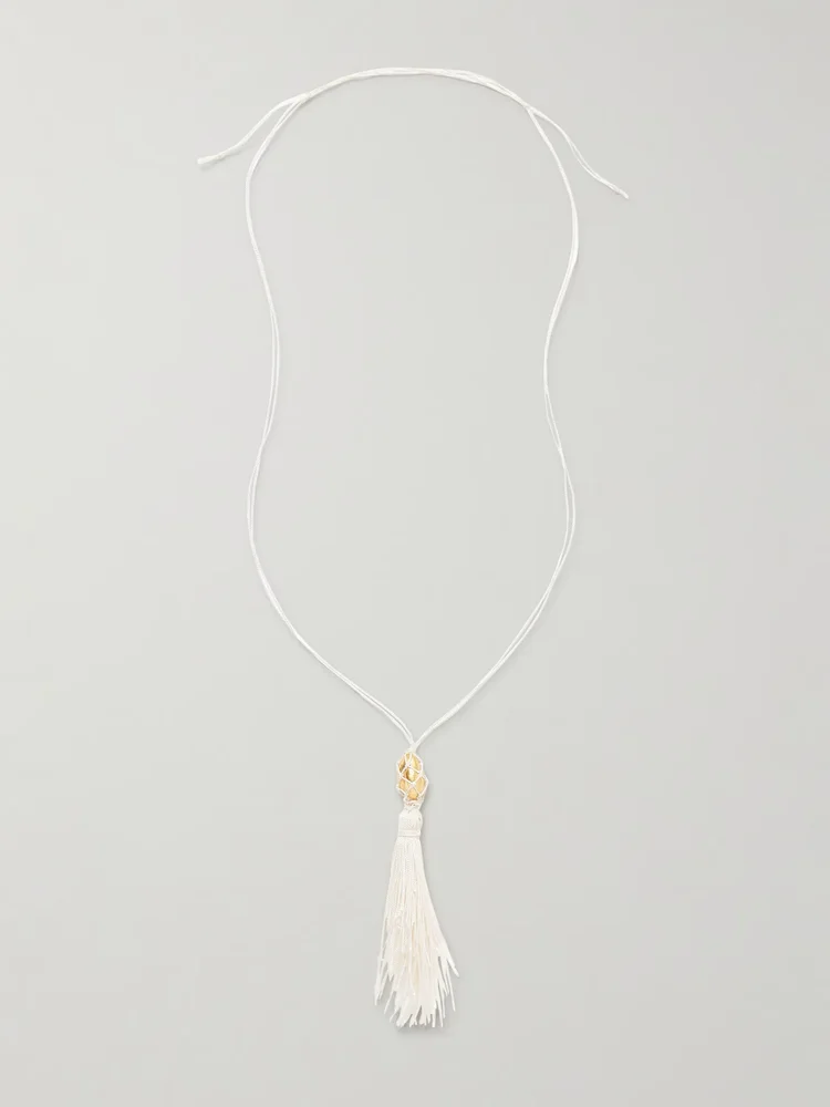 Melody cord and gold-plated necklace