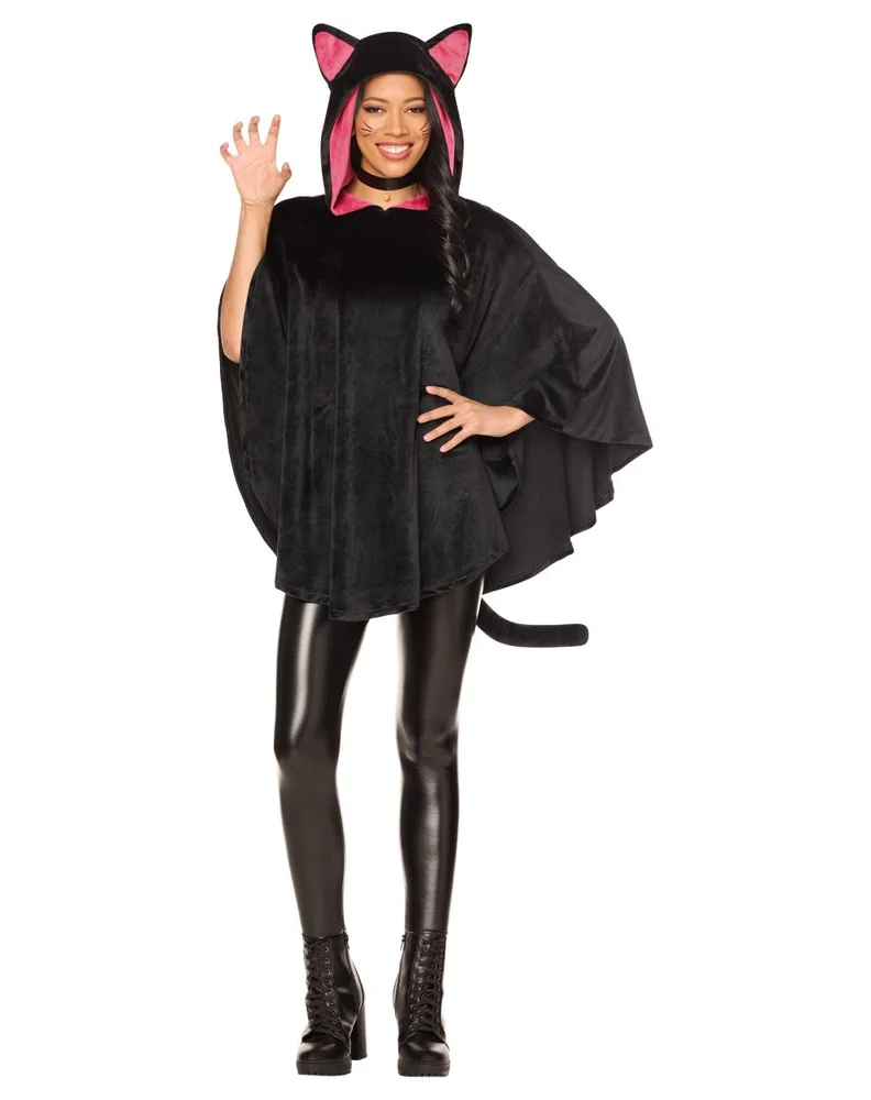 Cat Poncho with Hood