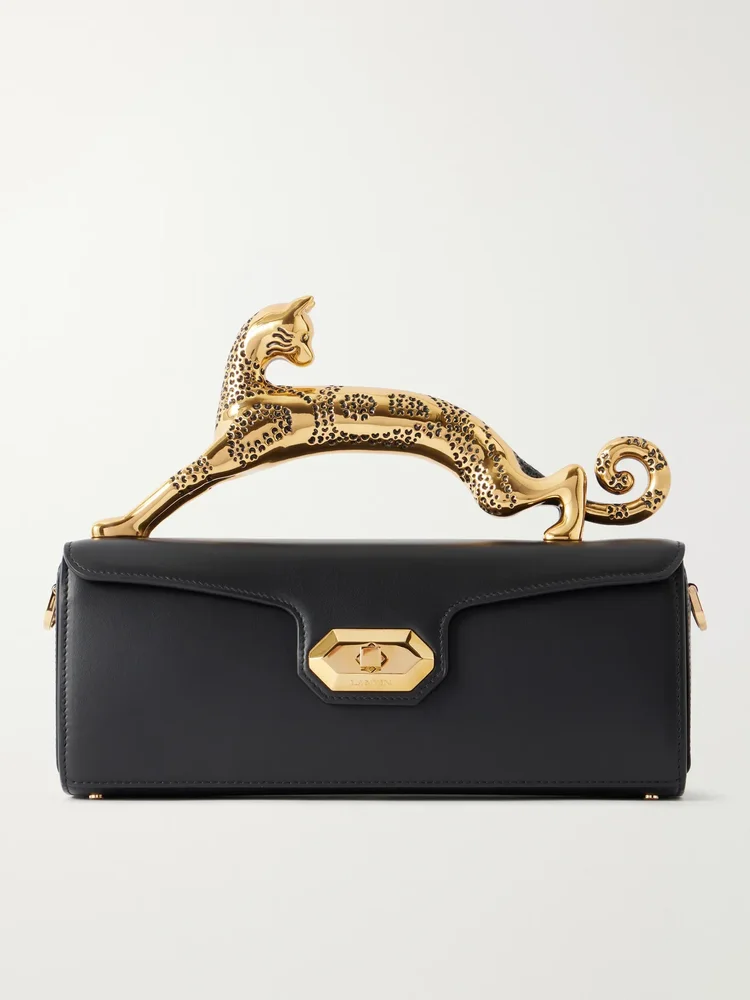 Pencil Cat leather clutch