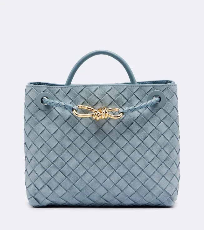 Andiamo Small suede top-handle bag
