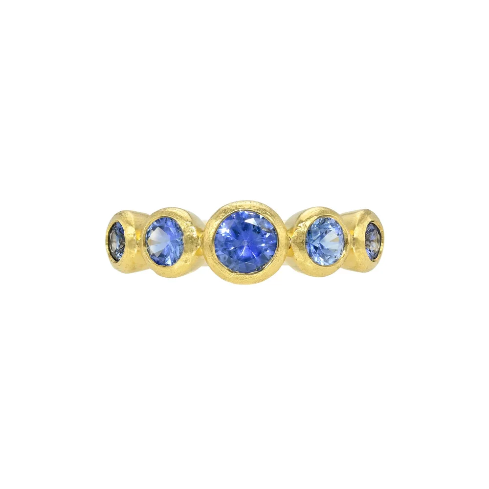 Blue Sapphire Bubble Ring